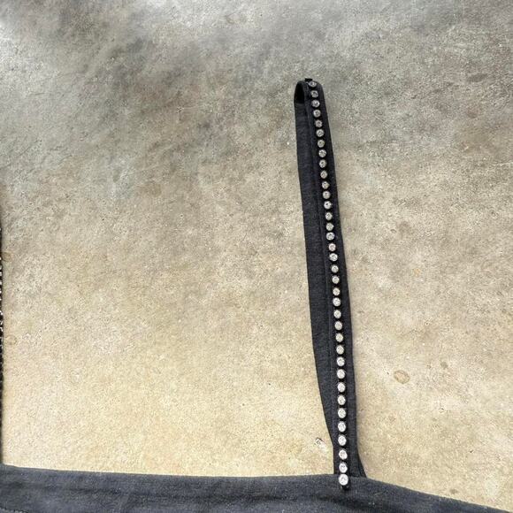 New black cami top with rhinestone straps - Picture 2 of 5